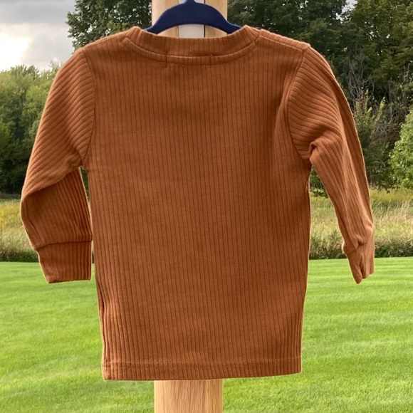 colt & filly: 6-12m organic cotton w/a touch of spandex 2-pc ribbed outfit. - Picture 4 of 7